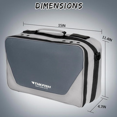 Waterproof Fishing Reel Case with Shockproof Compartments for 12 Reels/24 Spools