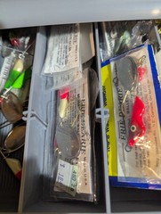 Plano Vintage Tackle Box Grey Top Access See Thru Hatch 3 Trays Loaded Lures