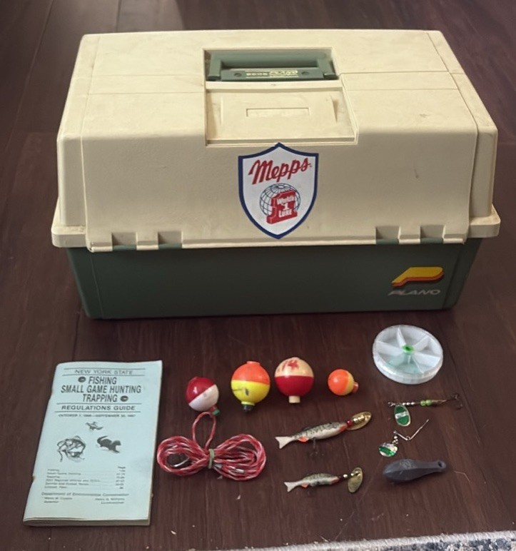 Vintag Plano 8606 Tackle Box w/ Fishing Lures & Accessories