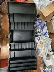 Fish N Chum Deluxe 6-Tray Tackle Box Fold Out Trays, Very Clean! !