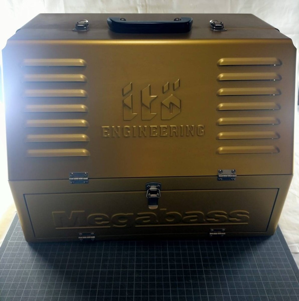 Megabass Ito Engineering Asylum Gold Aluminum Tackle Box Japan Limited