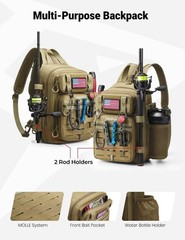 Versatile Fishing Backpack with Water-Resistant Material & Adjustable Design
