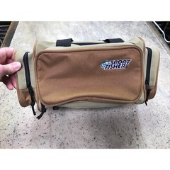 Sport Fisher Fishing Carry Bag – Missing Straps Brown Canvas Zippered Fast Ship!