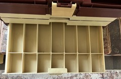Plano 758 Tackle Box Large 4-Drawer Fishing Storage Organizer Tan Brown