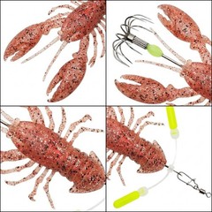Crayfish Soft Lure for Saltwater Fishing Slow Sink Crawfish Bait 8.7cm