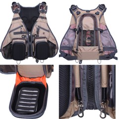 Fishing Backpack Multi-pocket Vest Pack Chest Mesh Tackle Bag Boxes Adjustable