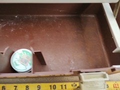 Vtg Plano 1530 Fishing Tackle Box 3 Tier Brown Beige USA Made 16in