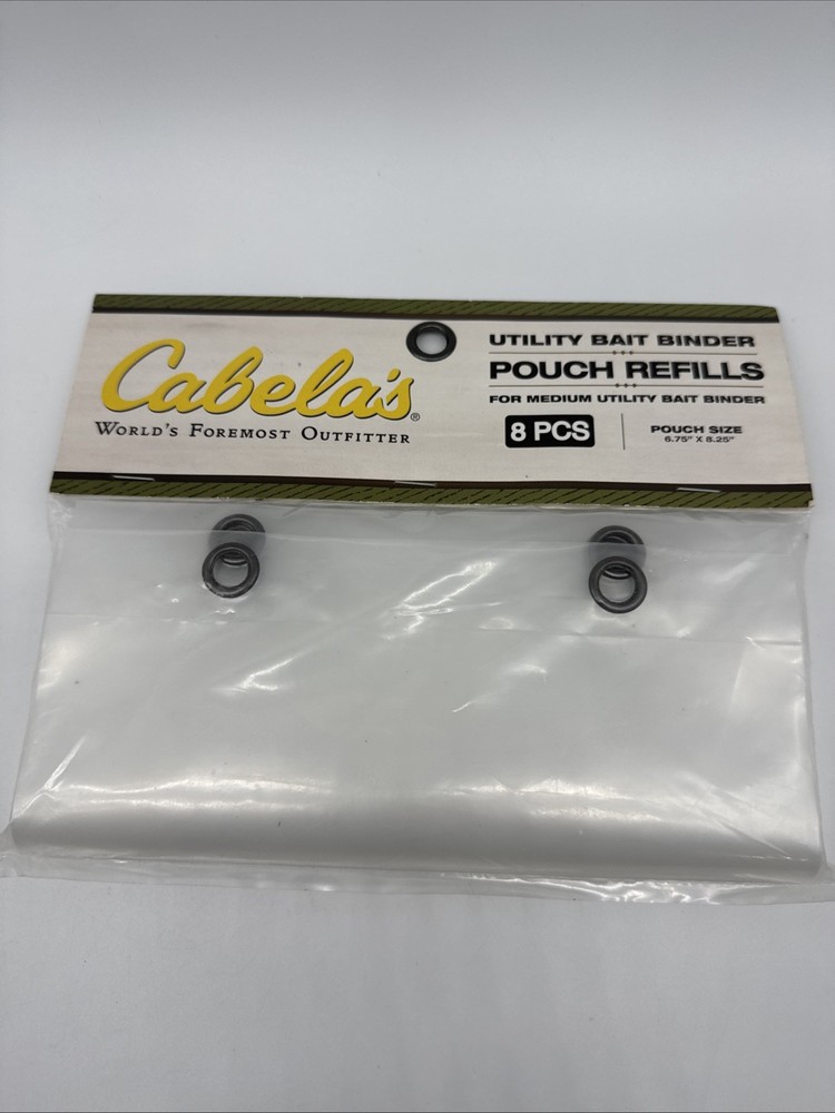 Cabelas Utility Bait Binder Pouch Refills 8 PCS 6.75″X8.25″