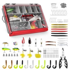 Fishing Lure Kit Freshwater 143pcs Bass/Panfish with 3600 Tackle Box and Pliers