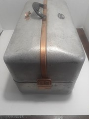 Vintage UMCO 1000A Aluminum Copper Colored Tackle Box 7 Tray, Clean Great Shape