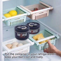 2Pcs Stainless Steel Fishing Bait Container, Portable Worm Storage Box, Keeps Ba