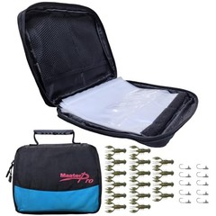 Fishing Soft Lure Storage Bag with 10 Single Detachable Washable Shrimp Grey