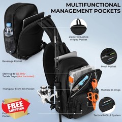 KastKing Karryall fishing sling bag, backpack, rod holder, MOLLE