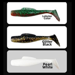 Multi-Color Soft Bait with T-Tail Movement 6pc TPR 30g for River Fishing