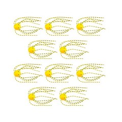 Floating Sea Urchin Soft Lure 10Pcs Glow in Dark for Murky Water Bass Fishing
