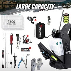 Water-resistant Fishing Tackle Bag Multi-functional Backpack Ergonomic Storage