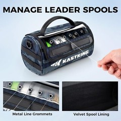 KastKing Line Management Bag 10-Spool Water-Resistant Clear View Fishing Storage