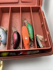 Vintage Oldpal Woodstream PF1040 Tackle Box With Vintage Tackle