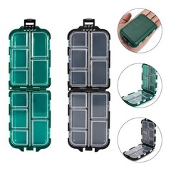 2Pcs Durable Plastic Fishing Tackle Organizer Box Compact Storage Case