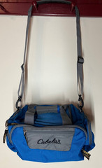 Cabela’s Gear Bag Blue Canvas Duffle Tote Travel/ Fishing Outdoor Pack