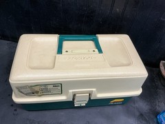 Plano 6300 Tackle Box Vintage with 3 Trays and Fixed Dividers USA Green Fishing