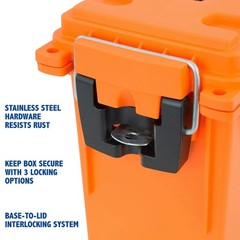 Sheffield 12680 Marine Storage Box, Dry Box 11.25″ L x 5″ W x 7.25″ H, Orange