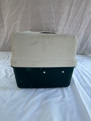 Vintage 1992 Flambeau Fishing Tackle Tackle Box Green/Gray Three Tray used