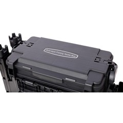 Fishing Tackle Box Dual Layer Large Organizer with Rod Cup Holders Black