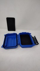 Blue Small Waterproof ABS Structured Case