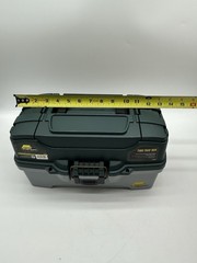 PLANO 2 tray Tacklebox # 6202-78 Hunter Green/Gray Made In Usa