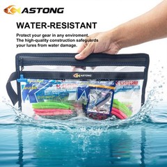 KASTONG 2 Layer Water-resistant Fishing Bait PVC Clear Storage Bag BaitShield Ta