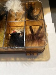 Plano Fly Fishing Small Double Side Tackle Box Contents 30 Diff Fly Hooks