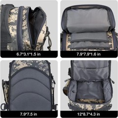 Piscifun Fishing Backpack with Rod Holder, Lightweight Sling Bag Storge Gear and