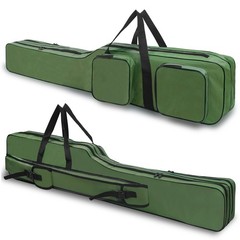 SILANON Fishing Rod Case, Portable Fishing Pole Bag 4.27ft Waterproof Rod Ree…