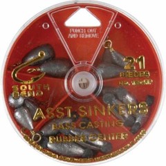 (12)-SouthBend 21-Piece Sinker Kit Assortment one dial container Model: 130FP