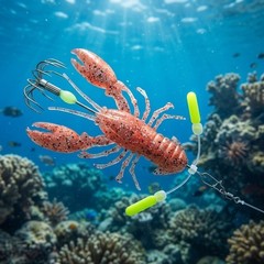 Crayfish Soft Lure for Saltwater Fishing Slow Sink Crawfish Bait 8.7cm