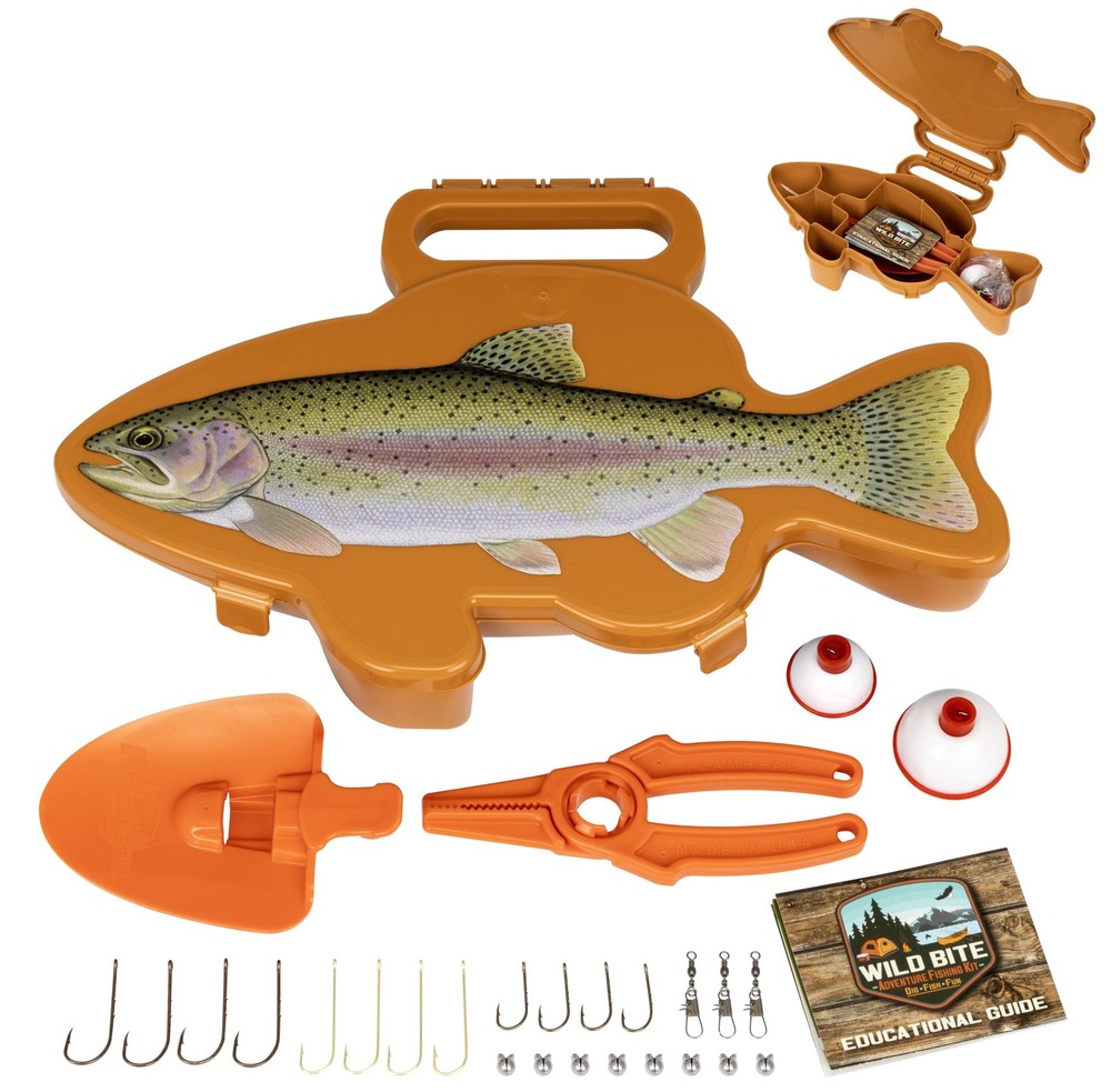 Flambeau Outdoors Wild Bite Fishing Tackle Box Kit | One Size, Orange