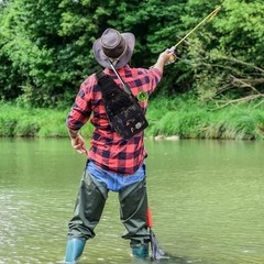 2 Pcs Small Fly Fishing Sling Waterproof Fishing Backpack Outdoor 600d Oxford