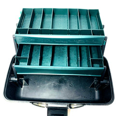 Flambeau Outdoors 2-Tray – Classic Tackle Box – Green & Black