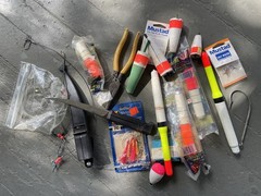 Vintage Tackle Box with Lures, Weights, and much more
