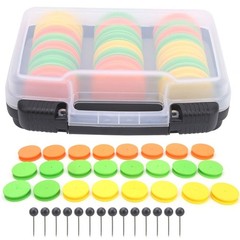 24Pcs Round Fishing Line Foam Spools Winding Board with Fishing Tackle Box