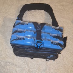 Evolution Outdoor S36005-EV Drift Blue/Black Fishing Tackle Sling Bag w/ Trays