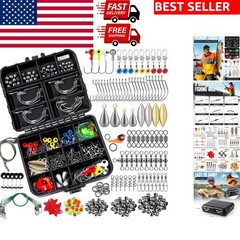 All-in-One 187pcs Fishing Accessories Kit with Organized Tackle Box