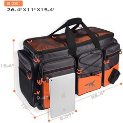 KastKing Large-Hawg 26.4″X11″X15.4″ Fishing Tackle Gear Storage Bags Zippers