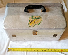 Vintage My Buddy Tacklemaster Alum. 4-Tray Tackle Box With Contents