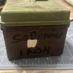 Vintage Brown Green Marbled Bakelite Tackle Or Tool Box 11x4x5 Inch