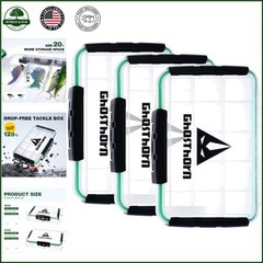 3-Pack Clear Tackle Boxes for Fishing Gear with Heavy-Duty Plastic Construction