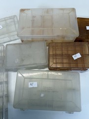 Lot of 9 Vintage Plastic Tackle Craft Storage Organizer Boxes Plano Style