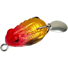 Silicone Topwater Frog Fishing Lure 4g with Enhanced Visibility Spinner Feature