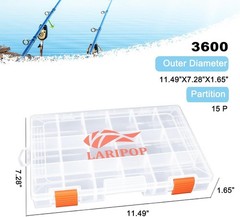 4-Pack Waterproof Fishing Tackle Boxes with Adjustable Dividers – 3600 Size